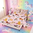 thumbnail image 2 of meiyoeat Cute Pet Dogs Queen Sheets For Girls,Kawaii Animals Queen Sheet Sets For Kids,4Pcs, 2 of 6
