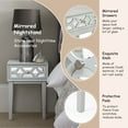 thumbnail image 6 of COZAYH Modern Contemporary Nightstand, 1-Drawer Front Mirror Nightstand, for Small Spaces, Bedroom, Light Gray, 6 of 8