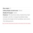thumbnail image 3 of Handlebars Mountain Bike Handlebars 31.8MM Diameter High-Rise Handlebar with Matte Surface 720MM 780MM Length Aluminum Alloy Handlebar for, 3 of 6