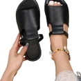 thumbnail image 3 of Women's Casual Flat Slippers, Summer Comfortable Slip on Sandals for Women Casual Hollow Out Non Slip Sandals for Weddings, Beach, 40, 3 of 4
