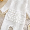 thumbnail image 6 of 6-12M Newborn Baby Girl Spring And Summer Solid Color Romper For Infants And Toddlers, 6 of 9