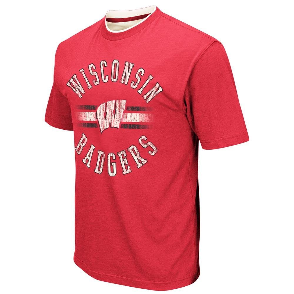 Mens NCAA Wisconsin Badgers Short Sleeve Tee Shirt (Team Color) - L ...