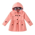 thumbnail image 2 of Godderr Toddler Girl Boy Spring Fall Windbreaker Hooded Outwear WindproofJacket Lightweight Coat 3-11year, 2 of 8