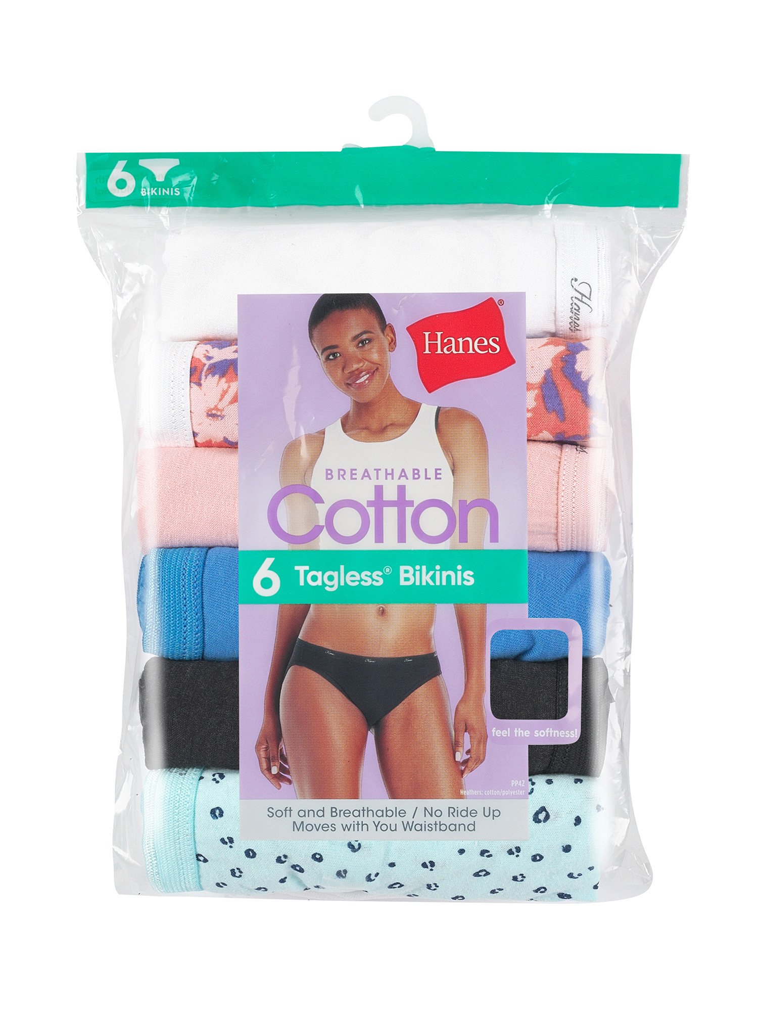 Hanes Women's Cotton Bikini Underwear, 6-Pack - image 2 of 7