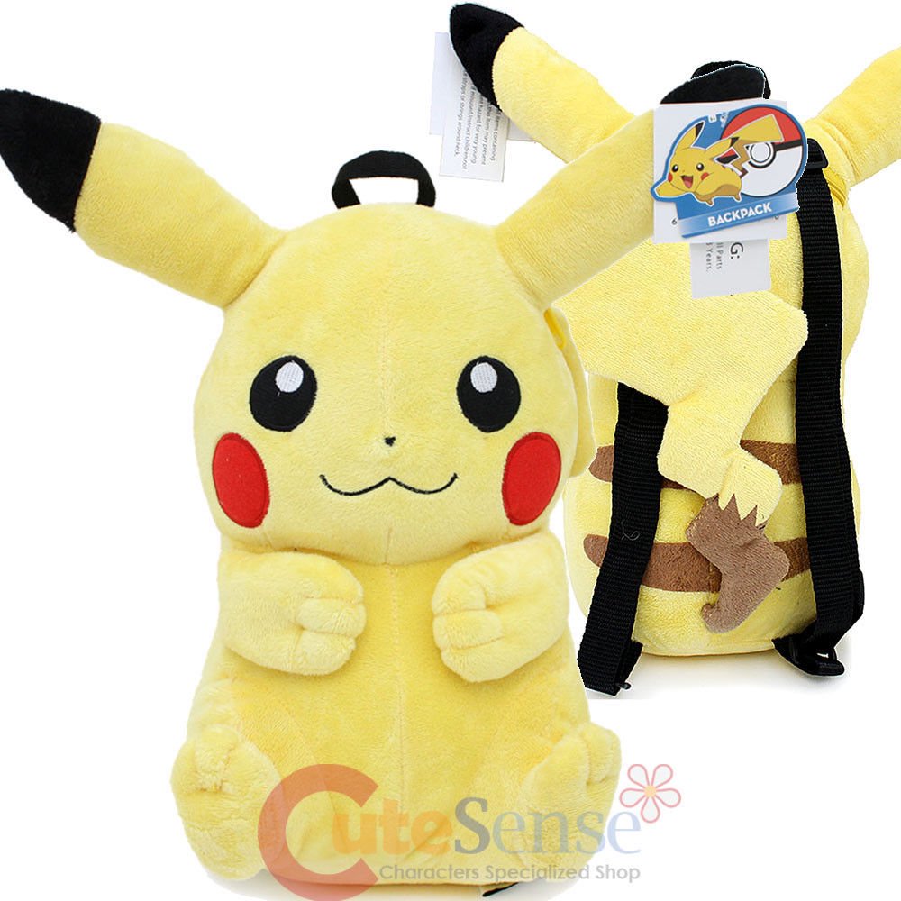 Pokemon Pikachu Plush Doll Backpack 16" Nintendo Game Costume Bag