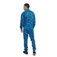 thumbnail image 5 of Men's Tiger Striped Reflective Tape Track Suits 2 Piece Sweatsuit Set ST576 - Neon Blue - 5X-Large, 5 of 7
