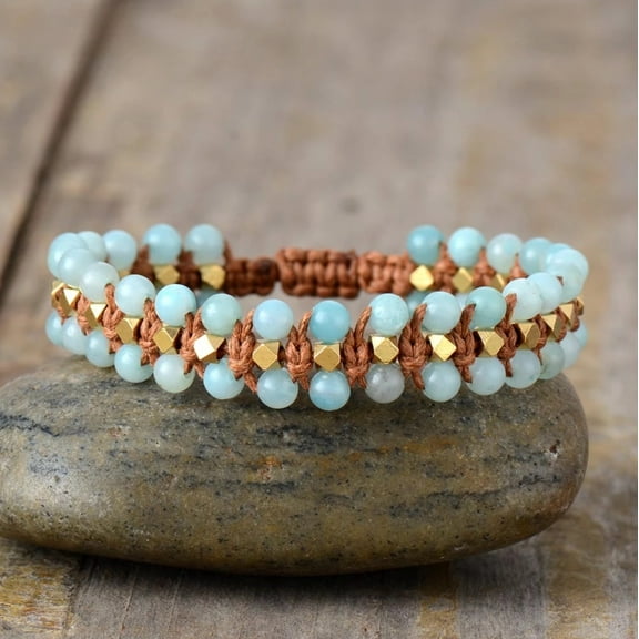 Amazonite Beaded Gemstone Bracelet
