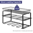 thumbnail image 5 of Power Tool Storage Rack with Basket, Heavy Duty Wall Mounted Tool Shelf, 5 of 7