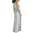 thumbnail image 2 of Eliza J womens  Printed Metallic Gown, 12, Blue, 2 of 3