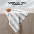 thumbnail image 4 of HEIRLOOM COMFORT Black Stripe Cloth Napkins Set of 12, 18x18 Inch, 100% Cotton, Multi Pin Striped Table Napkin for Dinners, Formal Events, Wedding, Reusable and Washable Fabric for Everyday Use, 4 of 7