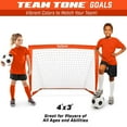 thumbnail image 4 of GoSports Team Tone 4 ft x 3 ft Portable Soccer Goals for Kids - Set of 2 Pop Up Nets for Backyard - Red, 4 of 7