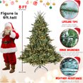 thumbnail image 4 of JERFIT 4ft Pre-Lit Christmas Tree with 150 Warm White Lights, Full PVC Hinged Artificial Tree for Spacious Rooms, Stable Metal Stand, 4 of 6