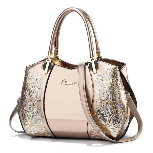 Bolso de mano de lujo con bordado de lentejuelas, bolso de hombro de charol para mujer, bolso cruzado de gran capacidad para mujer, nuevo bolso para mujer