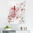 thumbnail image 1 of Animal Tapestry, Mythical Long Lived Phoenix Bird on Floral Sakura Branch Looking Back Art, Fabric Wall Hanging Decor for Bedroom Living Room Dorm, 5 Sizes, Pink, by Ambesonne, 1 of 1