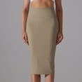 thumbnail image 2 of ZZwxWA Skirts for Women High Waist Nude Fit Wrapped Hip Skirt Casual Sports Half Skirt High Elastic Skincare Mid length Split Yoga Skirt Evening Cute Party Casual, 2 of 7