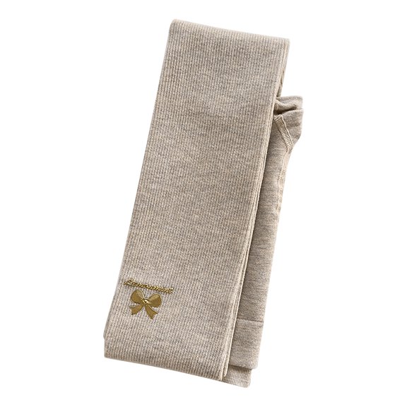 SonxaHe Big Girl Leggings High Elasticity Stretchable Dancewear Tights Children Soft Comfy Skinny Winter Leggings Beige,Sized 10-14