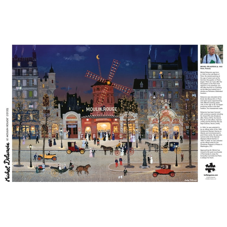 ジグソーパズル　1000ピース　ミッシェル・ドラクロワ　ムーラン・ルージュ Amazon.com: Buffalo Games - Michel Delacroix - Le Moulin