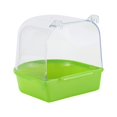 thumbnail image 3 of EHJRE Pet Bird Bath Box Parrot Bathing Tub Lovebirds Easy to Install Canary Cage Accessories Parrot Bath Shower Cage Small Bird Cage Green, 3 of 8