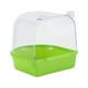 thumbnail image 3 of Caja de Baño de aves para mascotas, bañera de baño para loros, , fácil de instalar, accesorios para jaula para canarios, caja de ducha para Verde, 3 of 8