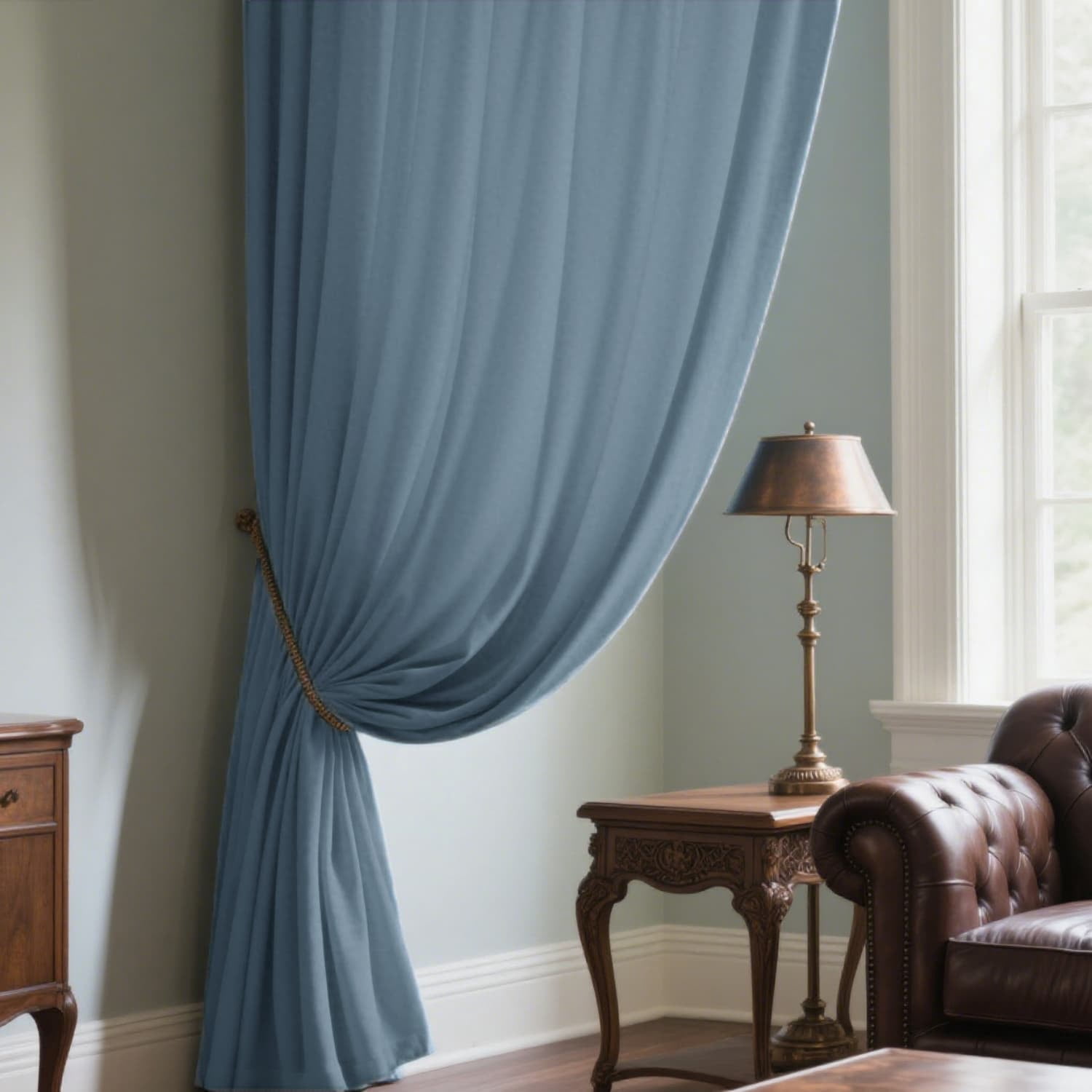 Classic Velvet Grommet Curtains – Thermal Insulated, Blackout, Set of 2 (52"W per Panel)