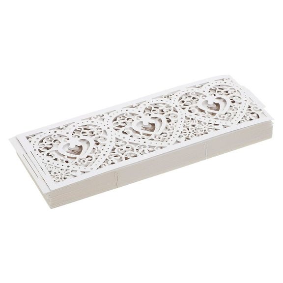 FRCOLOR White Iridescent Paper Candle Wraps for Decor Perfect for Wedding Birthday Parties and Holidays 50pcs