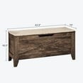 thumbnail image 7 of VECELO 43" Storage Ottoman Bench with U-Shaped Cut-Out Pull, Wooden Toy Box Storage Chest with Safety Hinge, Shoe Bench, for Entryway, Living Room, Bedroom, Brown, 7 of 7