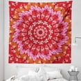 thumbnail image 1 of Mandala Tapestry, Spring Blossoms Floral Branches and Butterflies Detailed Motifs Art, Fabric Wall Hanging Decor for Bedroom Living Room Dorm, 5 Sizes, Scarlet Pink and Amber, by Ambesonne, 1 of 1