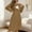 A_01 Hearted Khaki, variant on Women's Fuzzy Fleece Nightgown Heart Printed Thicken House Coat Casual Long Sleeve Crewneck Sleepwear Flannel Night Dress