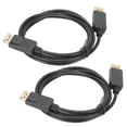 thumbnail image 1 of Cable de conexión DisplayPort de 2 piezas, cable adaptador DP macho a macho de 1,8 m, 1 of 12