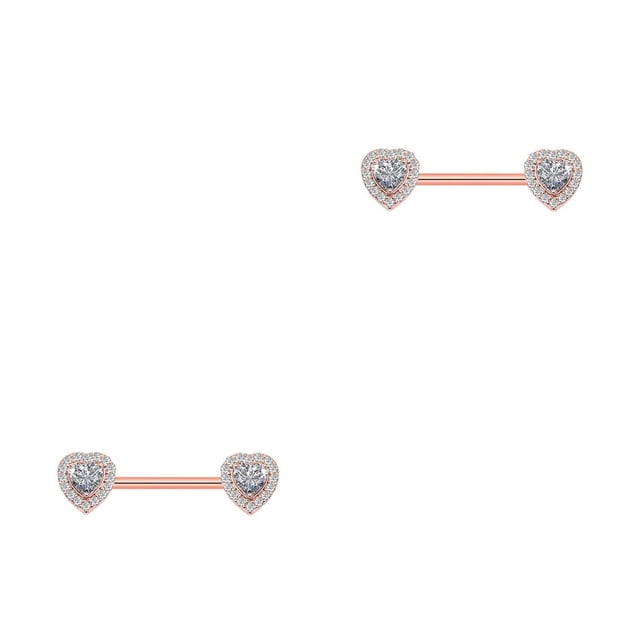Minnieouse Anillo para pezones con barra, decoración de cuerpos pequeños de Metal, accesorio de joyería, Piercings para senos, elegante para el Tipo 6 2piezas Minnieouse CBP270851