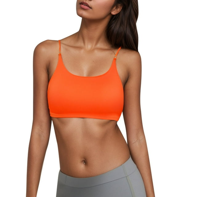 Women's Adjustable Strap Comfort Bra Seamless Soft Wireless Bralette for Everyday Wear with Pure Color Design
