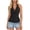 Black, variant on Axiiglly Halter Tops for Women Backless V Neck Wrap Ruched Slim Fitted Tank Tops Summer Beach Vacation Backless Sleeveless Shirts White