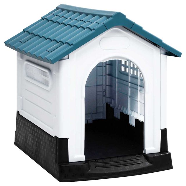vidaXL Maison pour Chien Bleu 57x68x66 cm Polypropylène