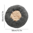 thumbnail image 3 of Soft Plush Round Pet Bed for Cats and Small Dogs, 50x50cm/19.7in, Machine Washable, Non-Slip Bottom, Cozy Indoor Sleeping Kennel for Kitty Teddy, 5 Colors Available, Medium Size, 3 of 6