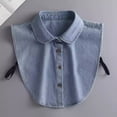 thumbnail image 2 of Women's Denim Fake Collar, Versatile Pointed Collar, Deep & Light Blue Washes, Detachable Design, Layering Accessory, Sweaters, Blouses, Casual Tops, Vintage Denim Style D One Size, 2 of 6