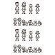 thumbnail image 1 of 20 Piece Car Sticker Family With Pet Car Lucky Stickers Stickers For Window (black), 1 of 5