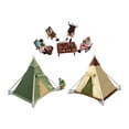 thumbnail image 3 of Figura de camping en miniatura a escala 1/64, figura de pequeña con tienda de campaña, resina resistente y coleccionable para decoración de, 3 of 8