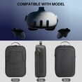 thumbnail image 4 of Binsuca Estuche Rígido para Accesorios Oculus Quest 3, Tapa Transparente, Bandeja Precortada Personalizada, Correa de Mano de PU, Correa de Hombro Ajustable, 4 of 7