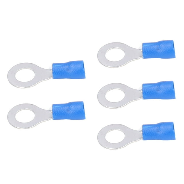 Conectores 100 Piezas Terminales De Anillo Preaislados Conectores De Terminales De Engarzado De PVC De Cobre Para Maquinaria AWG 16-14