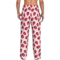 thumbnail image 3 of Uemuo Strawberry Pattern Men's Wide Leg Palazzo Lounge Pants with Pockets Light Weight Loose Comfy Casual Pajama Pants-X-Large, 3 of 9