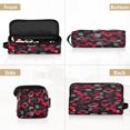 thumbnail image 5 of Hair Tool Organizer Bag with Heat Resistant Mat Removable Travel Storage Case for Hot Air Brushes Curling Irons Black and Red Leopard Print, 5 of 8