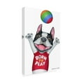 thumbnail image 2 of Danny Gordon Art 'Boston Terrier Playing Ball' Canvas Art, 2 of 3