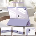 thumbnail image 5 of Fintie Hybrid Slim Case for iPad Air 13-inch M4/M3/M2 (2026/2025/2024) - Shockproof Cover with Clear Back Shell & Pencil Holder, Lilac Marble, 5 of 10