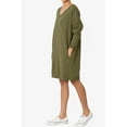 thumbnail image 3 of Haute Edition Women's Oversized Pullover Sweatshirt Dress, 3 of 3