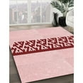 thumbnail image 2 of Ahgly Company Indoor Square Patterned Pink Bubble Gum Pink Area Rugs, 5' Square, 2 of 6