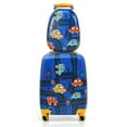 thumbnail image 1 of Costway 2PC Kids Carry On Luggage Set 12" Backpack & 18" Rolling Suitcase for Travel, 1 of 10