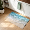 Doormat Bathroom Rugs 24x35in, Modern Coastal Waves Non Slip Door Mat ...