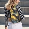 thumbnail image 5 of Lsque Sunshine Jungle Dinosaur Pattern Canvas Daypack, Durable Backpack, High-quality Versatile Backpack,Vintage Compact Backpack-Small, 5 of 6