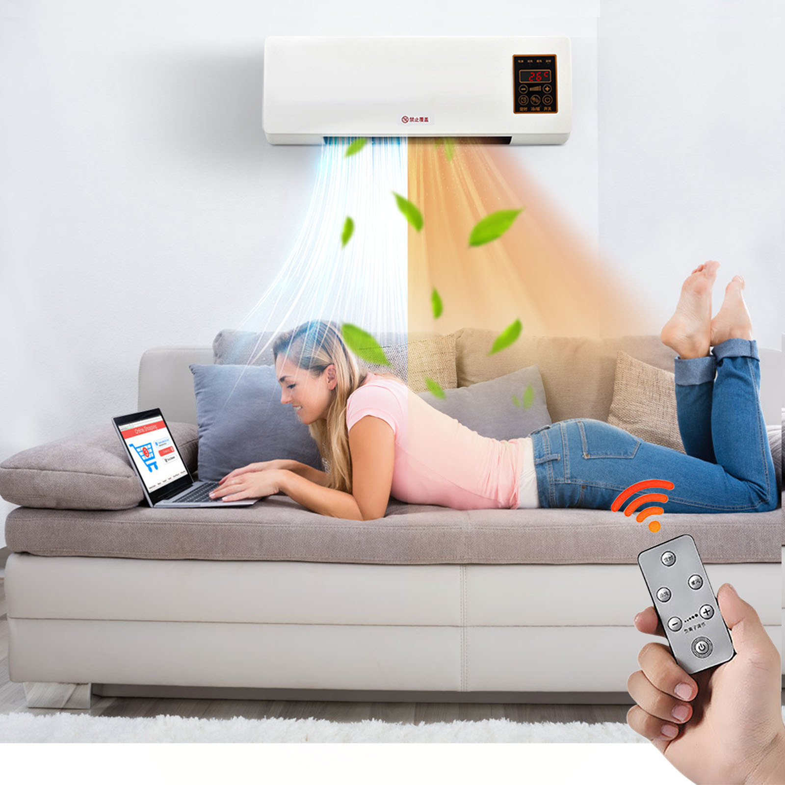 18,000 BTU Mini-Split Air Conditioner, Wifi Enabled Ductless Inverter ...