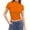 Orange, variant on Breezora Womens Mock Turtle Neck Short Sleeve Slim Fit Ribbed Knit Tops Casual Summer Lightweight Breathable for Daily